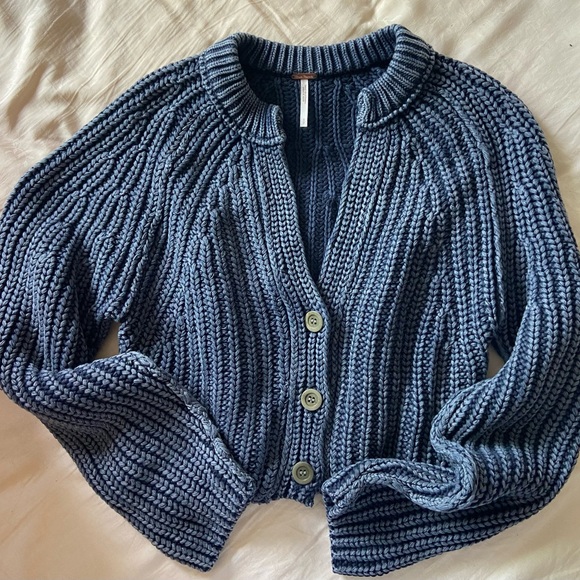 Free People Sweaters - Free People Blue Knit Sweater